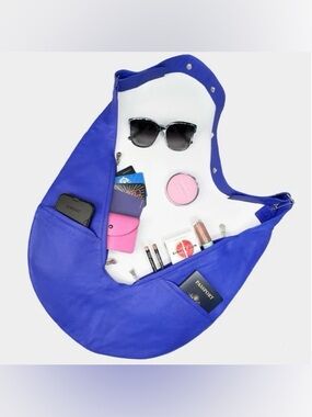 NWT Sash Sapphire Blue Lambskin Leather RFID Crossbody Bag w/ Packaging